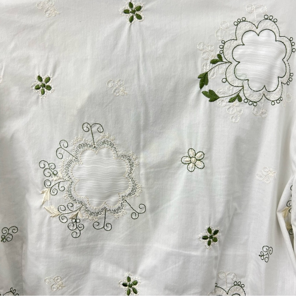Samuel Dong Floral Embroidered Top Y2K - Picture 2 of 7